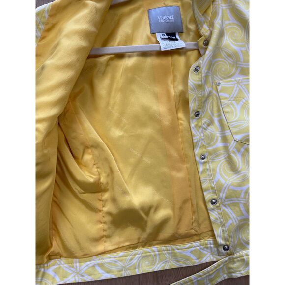 Versace Jeans Couture Yellow Baroque Print Jacket – Made in Italy –44 (8US) - Picture 9 of 9